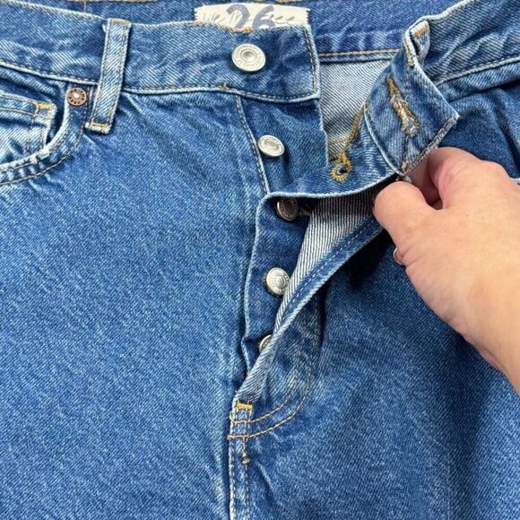 Free People We The Free High Rise Lasso Jeans Ripped Knee - Picture 7 of 13